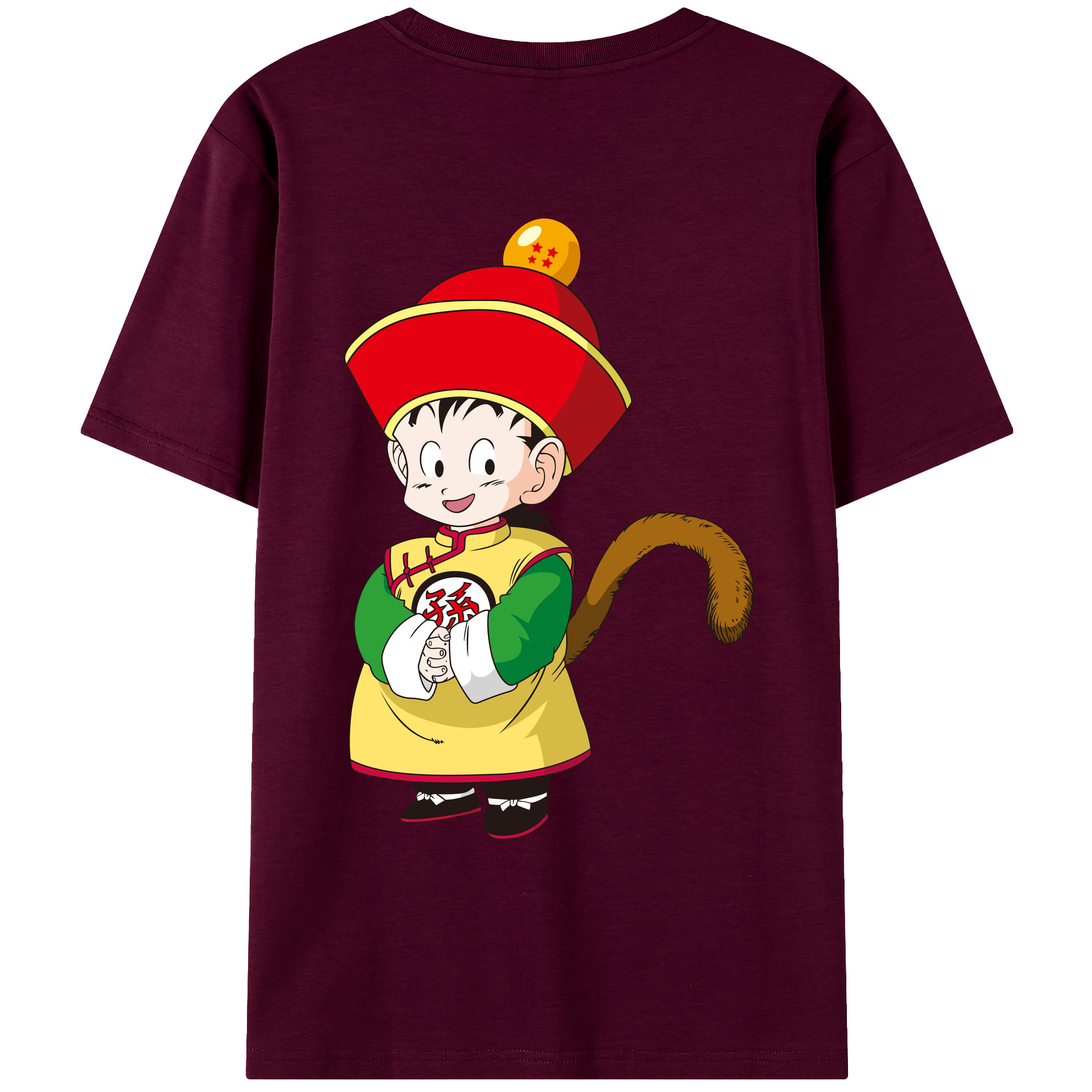 （画像用） ドラゴンボール 孫悟空（そん ごくう）Son Goku カカロット DRAGON BALL Kakarotto レディース半袖Tシャツ(バックプリント)